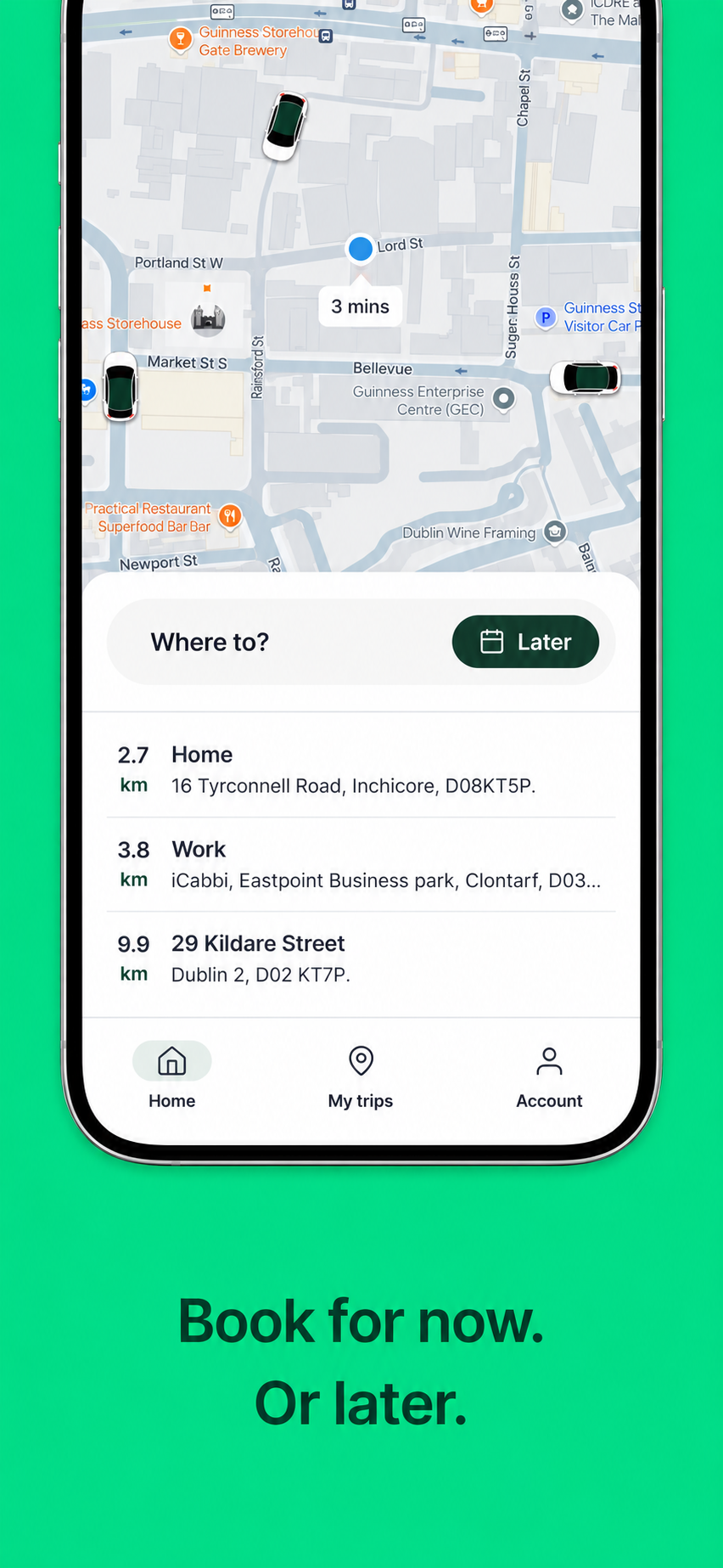 Book your Téo taxi now or schedule for later