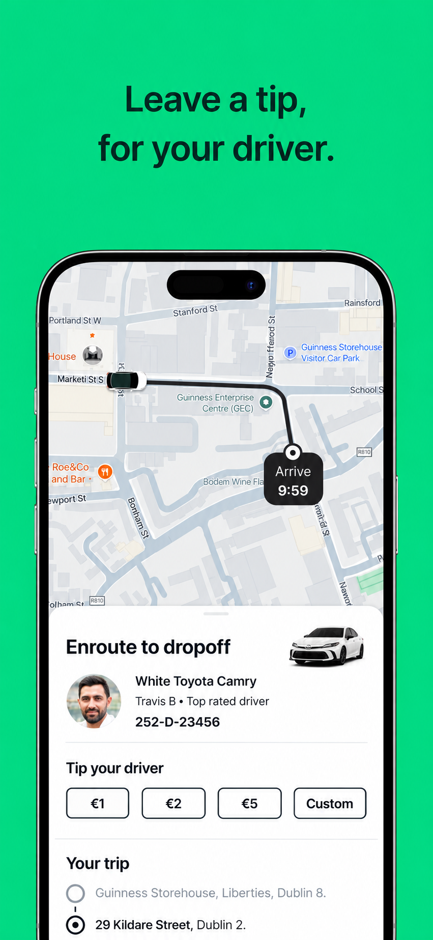 Leave a tip for your driver